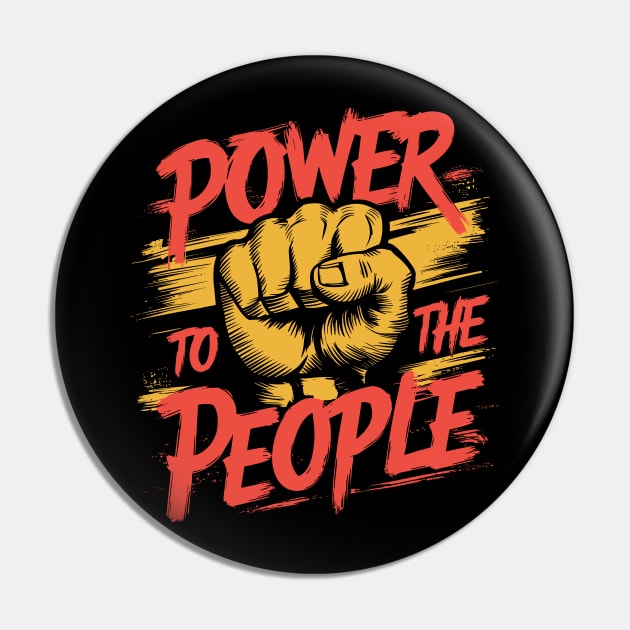 Power To The People Clenched Fist Design Pin by TF Brands