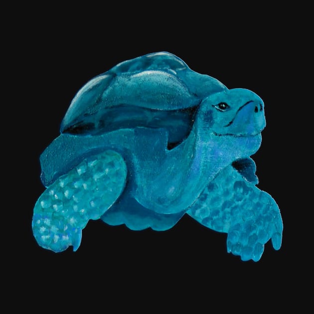 Blue turtle by PaintingsbyArlette