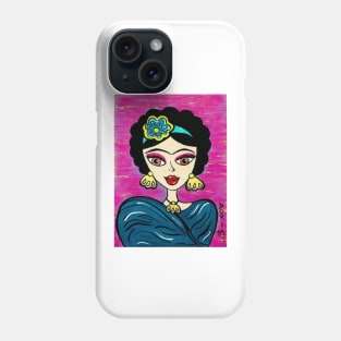 Frida_baby azul profundo Phone Case