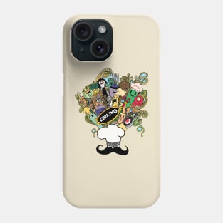 doodle hand drawn cooking Phone Case