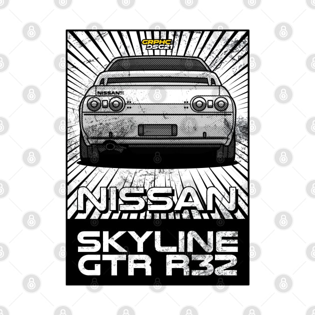 Nissan Skyline GTR R-32 JDM Anime Manga by grphc_dsg21