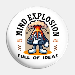 Volcano Erupting with Ideas Pin