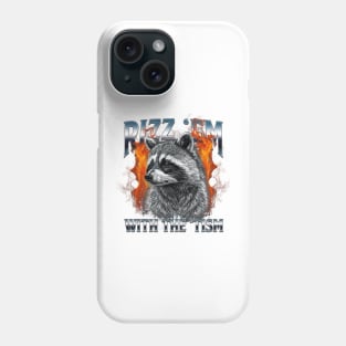 Rizz Em With The Tism Funny Autism ADHD Meme Austism Phone Case