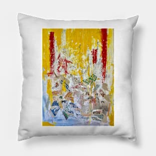 Yellow Wall With Hebrew Pillow