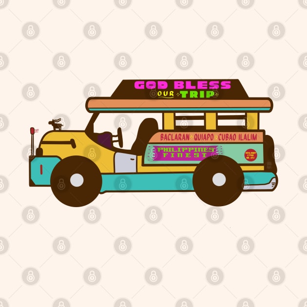 PHILIPPINE JEEPNEY COLORFUL PINOY HOODIE STICKER by Aydapadi Studio