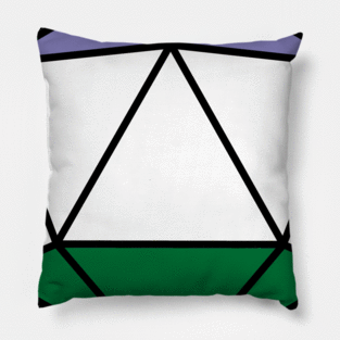 Genderqueer D20 Pride Pillow