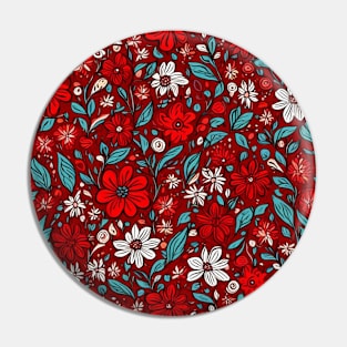 red flowers pattern gift ideas Pin