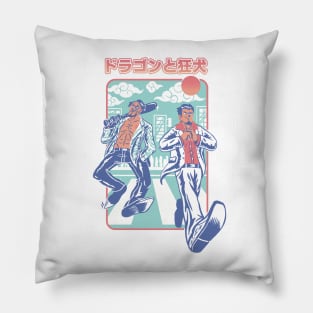 Dragon & Mad Dog v2 Pillow