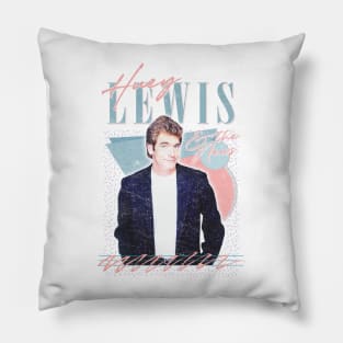 Huey Lewis & The News // 80s Retro Faded Style Design Pillow