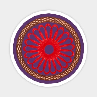Spirograph Concentric Pattern--Brown and Red Magnet