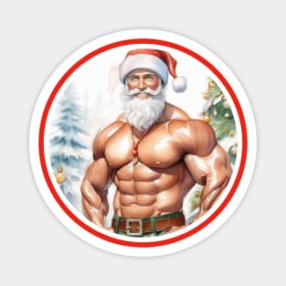 Muscle Daddy Merry Christmas Magnet