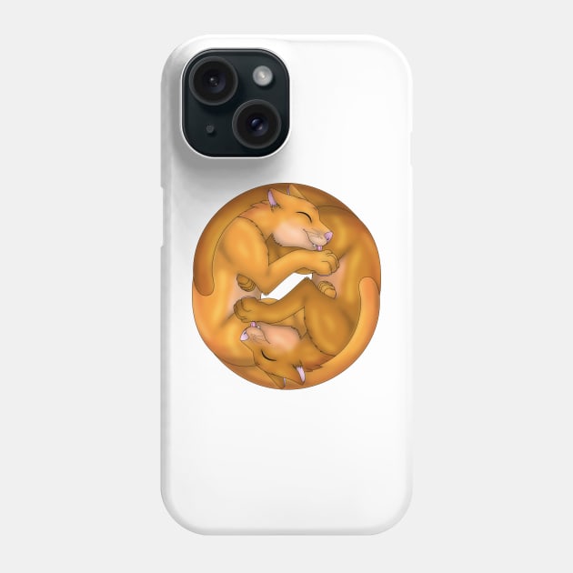Yin-Yang Cats: Ginger Phone Case by spyroid101