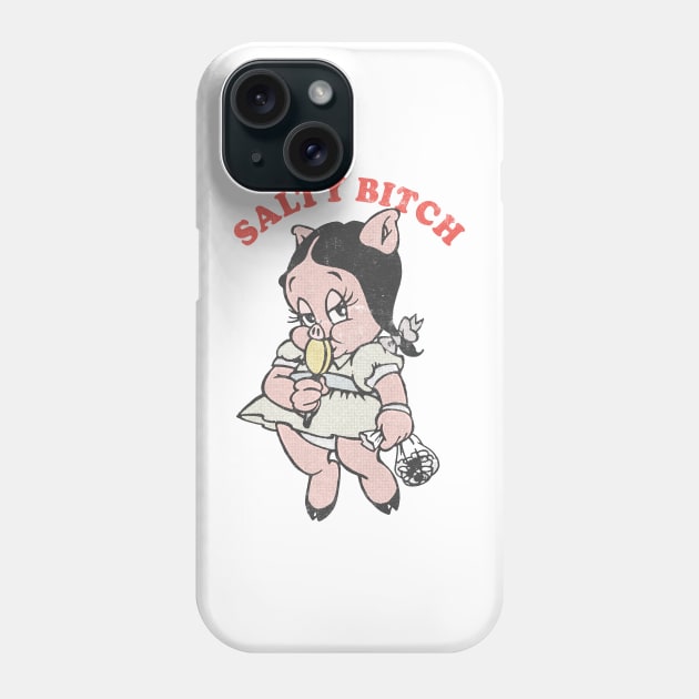 Humorous Salty Bitch Faded-Style Design Phone Case by DankFutura