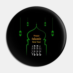 Elegant Arabic Happy Islamic New Hijri Year 1444 Pin