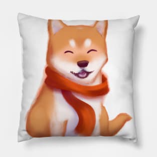 Cute Shiba Inu Drawing Pillow