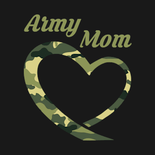 Proud Army Mother T-Shirt Gift Army Mothers Heart T-Shirt