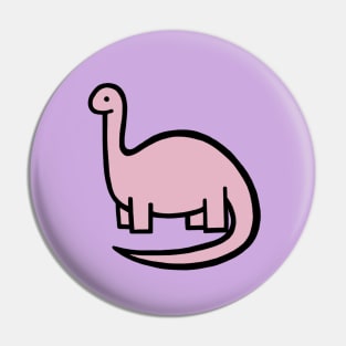 Pink Dinosaur on Lilac Pin