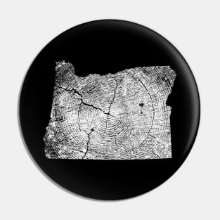 Oregon State Tree Rings Map Pin