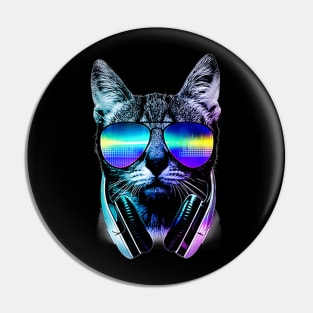 Rave cat edm kitten dj kitty tech house music Pin