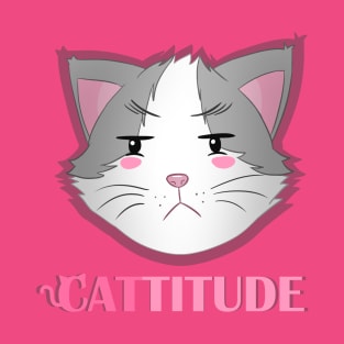 Cattitude face T-Shirt