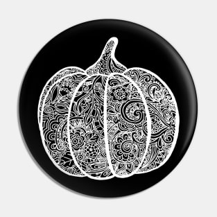 Pumpkin Zentangle Pin