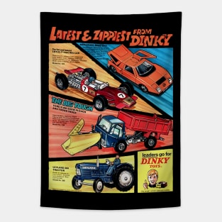 Vintage Latest and Zippiest Die Cast Car Tapestry
