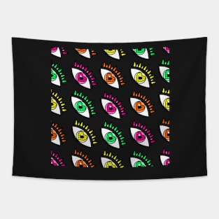 Rainbow Love Eyes Tapestry