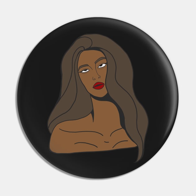 Woman sticker Pin by EmeraldWasp