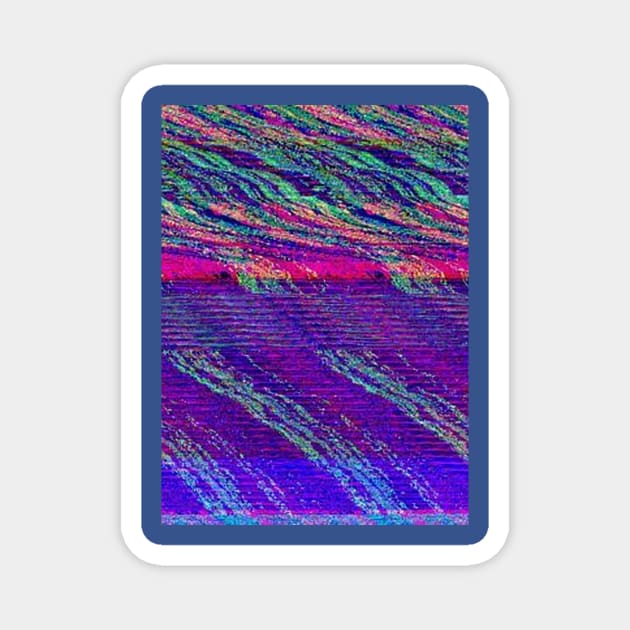 Vaporwave Glitch Television Magnet by isarol