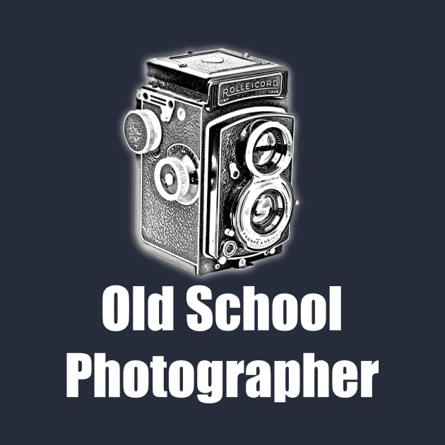 Old School Photographer - White Font by DecPhoto