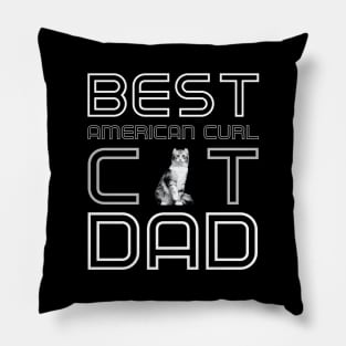 Best American Curl Cat Dad Pillow