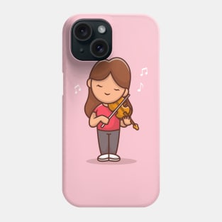 Cute Girl Playing Violin Phone Case