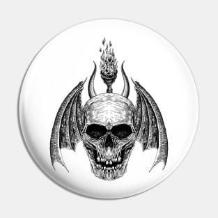 skull drawing Pin