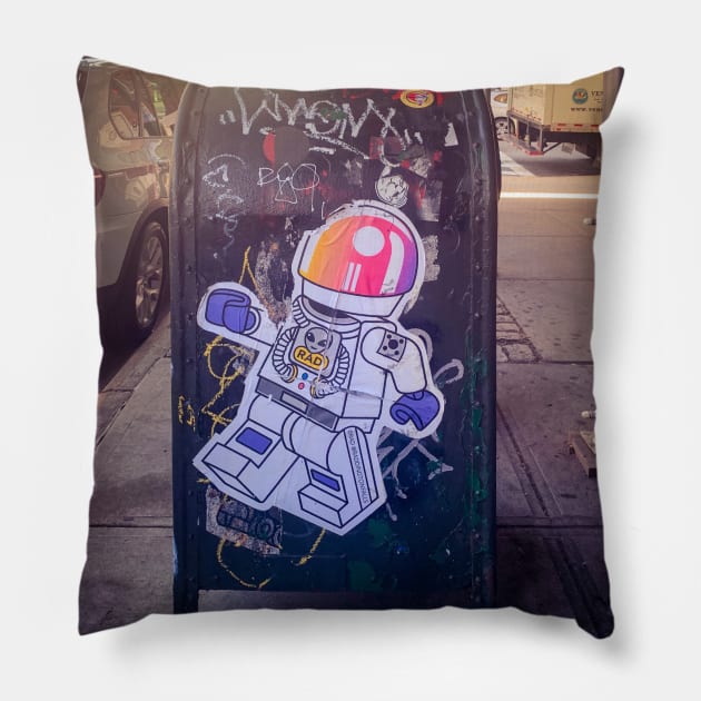 Harlem Street Art Graffiti Manhattan New York City NY Pillow by eleonoraingrid