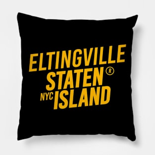 Eltingville, Staten Island - Modern Cursive Minimal Design - New York Pillow