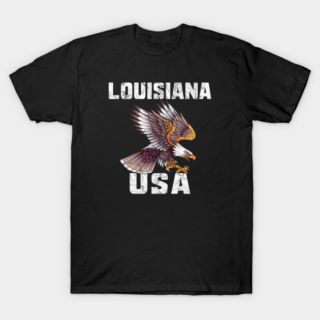 Discover Louisiana USA Eagle - Louisiana - T-Shirt