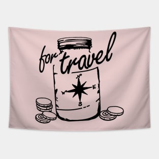 Travel Fund - Save for Travel Jar Tapestry