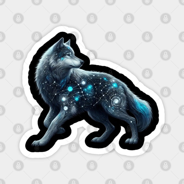 The Celestial wolf. Magnet by TaansCreation 