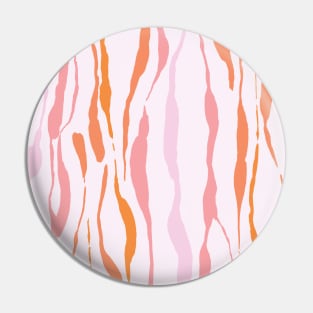 animal print - orange and pink striped tiger-zebra on light pink background Pin