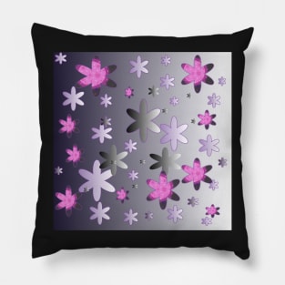 Pink Grey Star Pattern Pillow