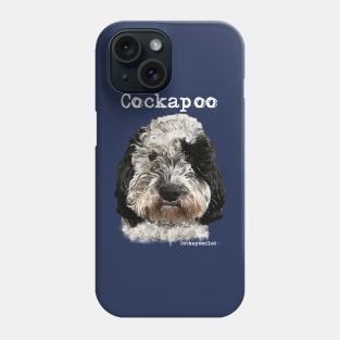 Black and White Cockapoo Dog Phone Case