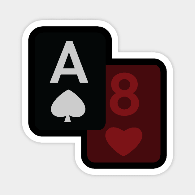 Red Eights Magnet by Aces & Eights 