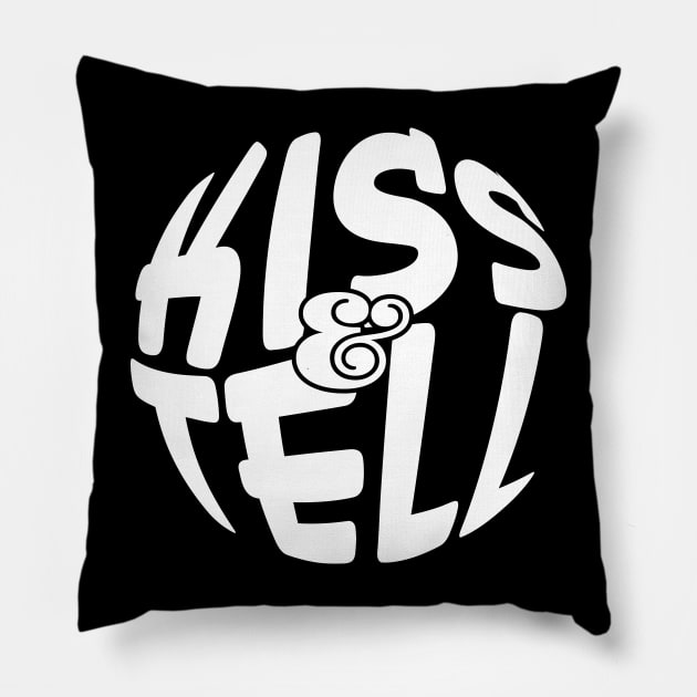 Kiss & Tell Pillow by Phil Tessier