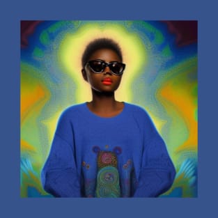 Funky Sweater Girl Sunglasses T-Shirt