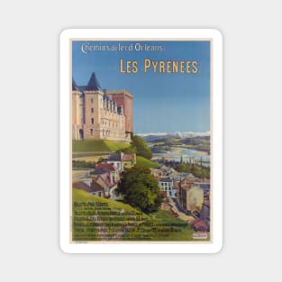 Les Pyrénées France Vintage Poster 1899 Magnet
