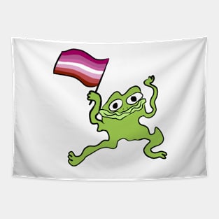 Lesbian Pride Froggy (pink) Tapestry