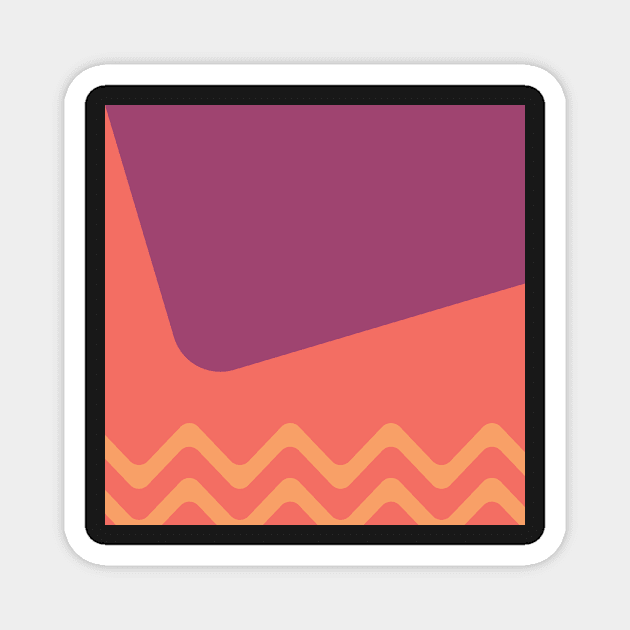 Abstract shapes Square and zigzag Magnet by sigdesign