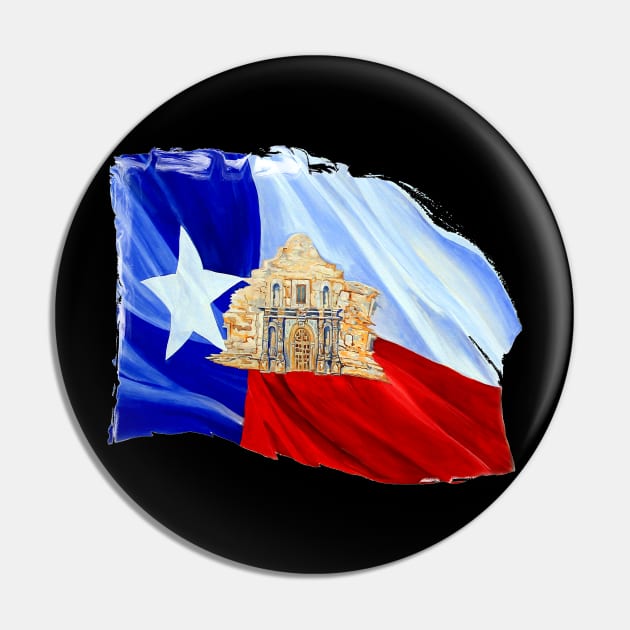 ALAMO FLAG Pin by jmodern