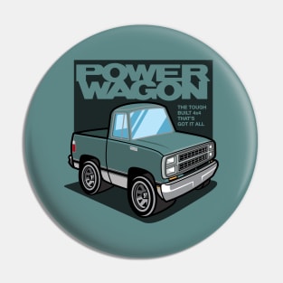 Teal Frost Metallic - Power Wagon (1980 - White-Based) Pin