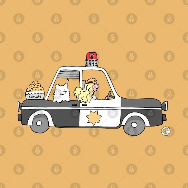 American police car cartoon by Mellowdays